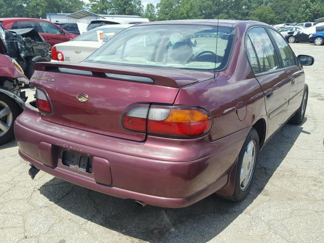 1G1NE52J716185021 - 2001 CHEVROLET MALIBU LS MAROON photo 4