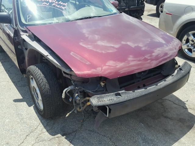 1G1NE52J716185021 - 2001 CHEVROLET MALIBU LS MAROON photo 9