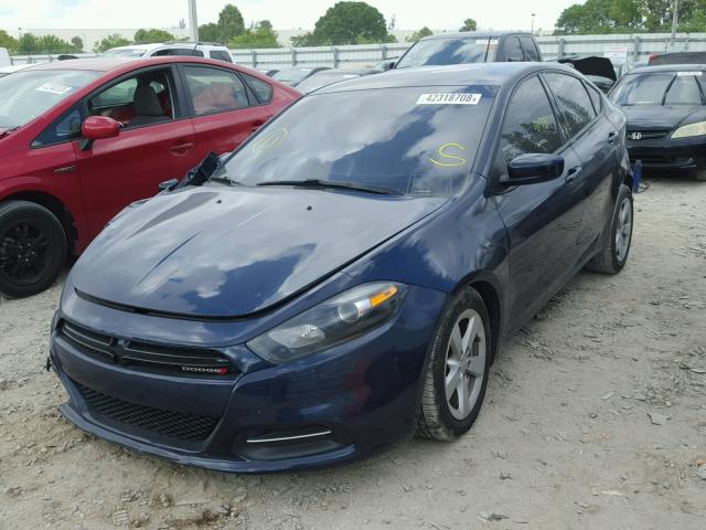 1C3CDFBB6FD150123 - 2015 DODGE DART SXT BLUE photo 2