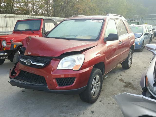 KNDJF724497580479 - 2009 KIA SPORTAGE L MAROON photo 2