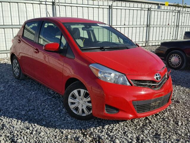 JTDKTUD32ED591556 - 2014 TOYOTA YARIS RED photo 1