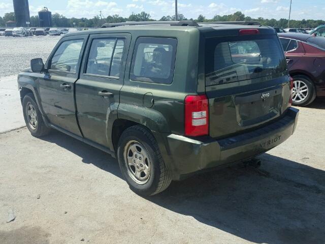 1J8FT28018D647747 - 2008 JEEP PATRIOT SP GREEN photo 3