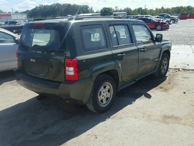 1J8FT28018D647747 - 2008 JEEP PATRIOT SP GREEN photo 4