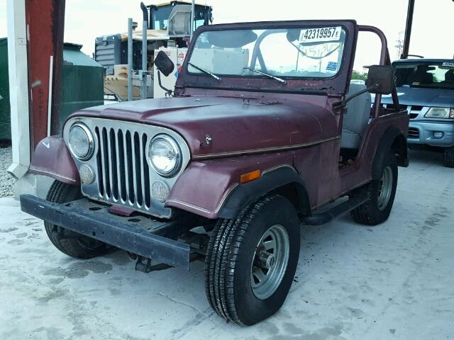 J7F83AA104226 - 1977 JEEP CJ-5 MAROON photo 2