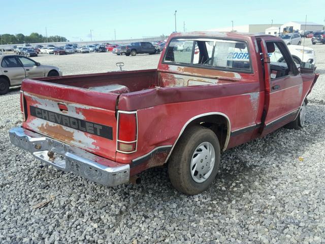 1GCCS14R9M8187025 - 1991 CHEVROLET S TRUCK S1 RED photo 4