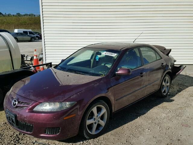 1YVHP80C065M03523 - 2006 MAZDA 6 I MAROON photo 2