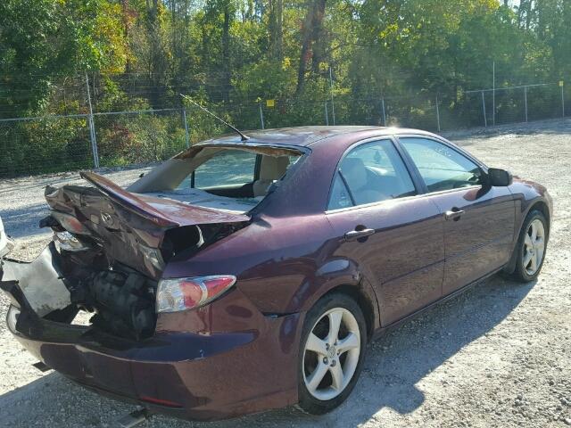 1YVHP80C065M03523 - 2006 MAZDA 6 I MAROON photo 4