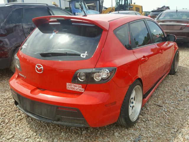 JM1BK34L871665208 - 2007 MAZDA SPEED 3 RED photo 4