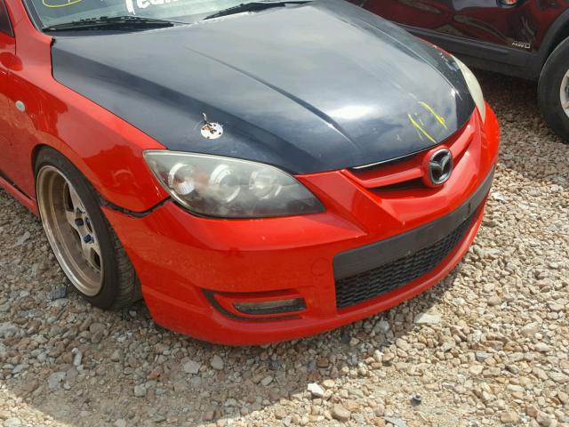 JM1BK34L871665208 - 2007 MAZDA SPEED 3 RED photo 9