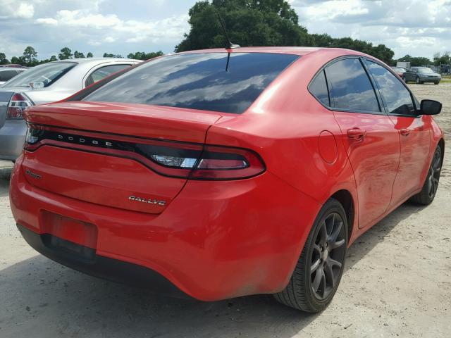 1C3CDFFA3GD822545 - 2016 DODGE DART SXT S ORANGE photo 4