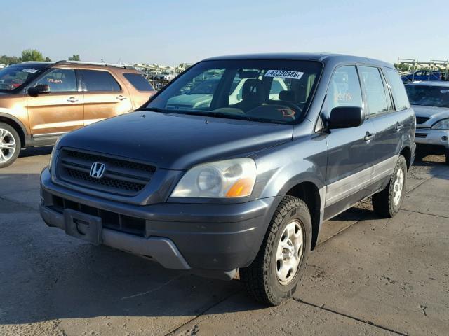 2HKYF18114H530796 - 2004 HONDA PILOT LX GREEN photo 2