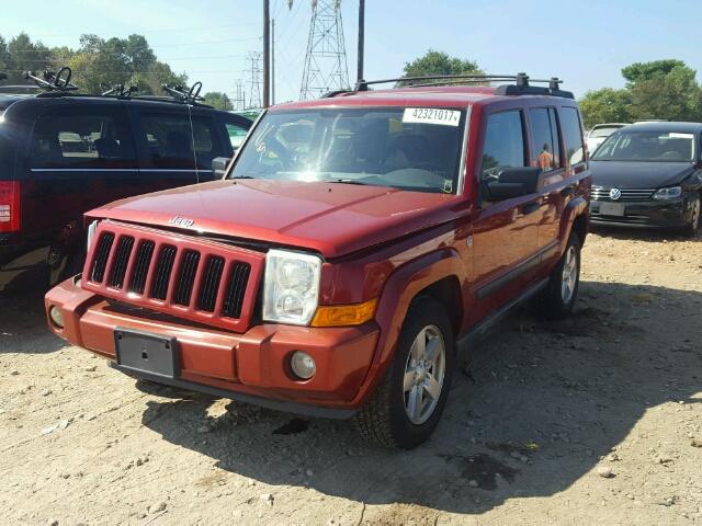 1J8HG48N46C188916 - 2006 JEEP COMMANDER RED photo 2