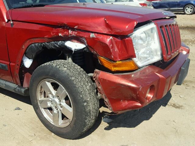 1J8HG48N46C188916 - 2006 JEEP COMMANDER RED photo 9