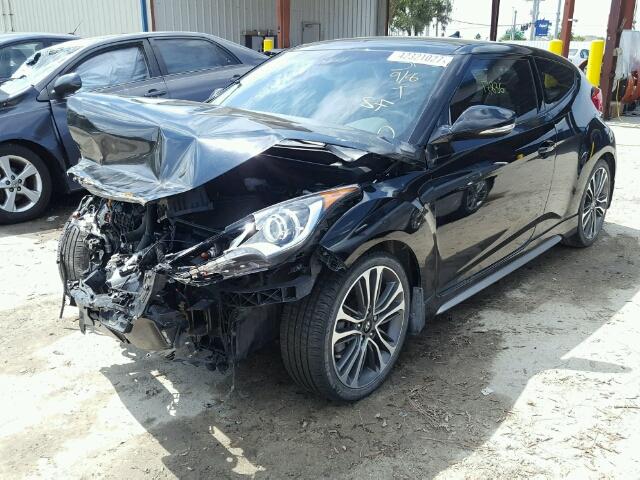 KMHTC6AE6GU255512 - 2016 HYUNDAI VELOSTER BLACK photo 2