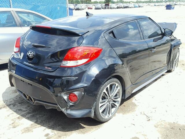 KMHTC6AE6GU255512 - 2016 HYUNDAI VELOSTER BLACK photo 4