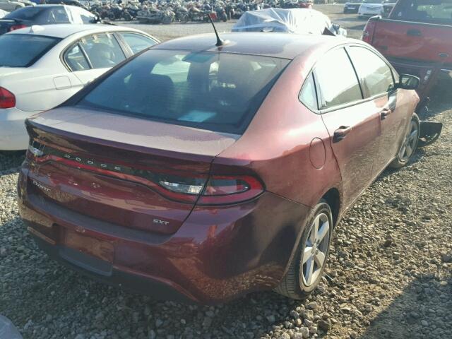 1C3CDFBB3FD351803 - 2015 DODGE DART SXT MAROON photo 4