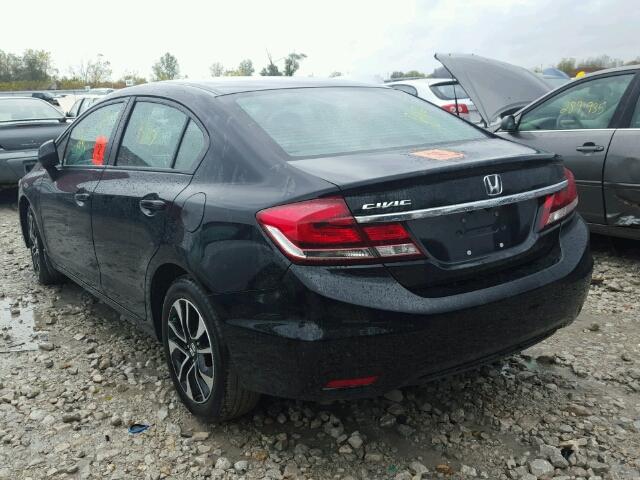 2HGFB2F58DH039201 - 2013 HONDA CIVIC LX BLACK photo 3