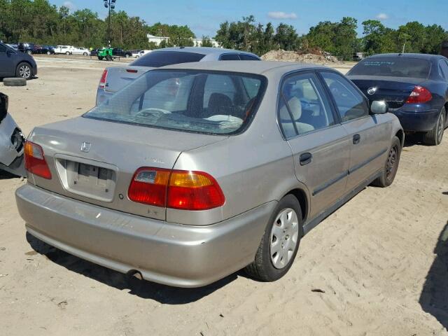 1HGEJ667XYL066321 - 2000 HONDA CIVIC LX BROWN photo 4