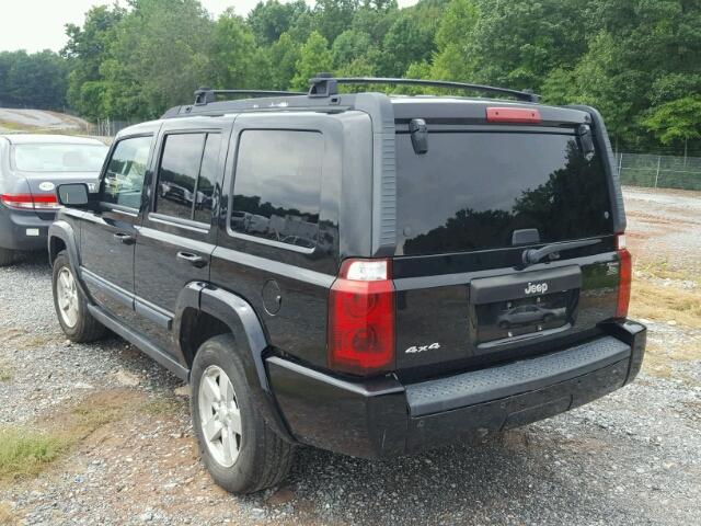 1J8HG48K97C685788 - 2007 JEEP COMMANDER BLACK photo 3