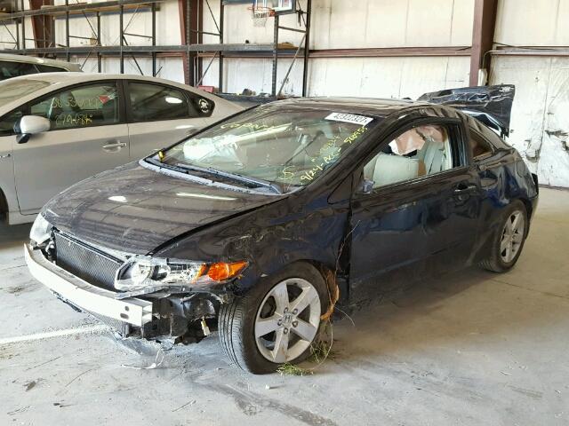 2HGFG12836H560955 - 2006 HONDA CIVIC BLACK photo 2