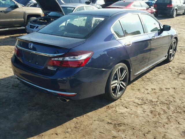 1HGCR2F16HA234245 - 2017 HONDA ACCORD SPO BLUE photo 4