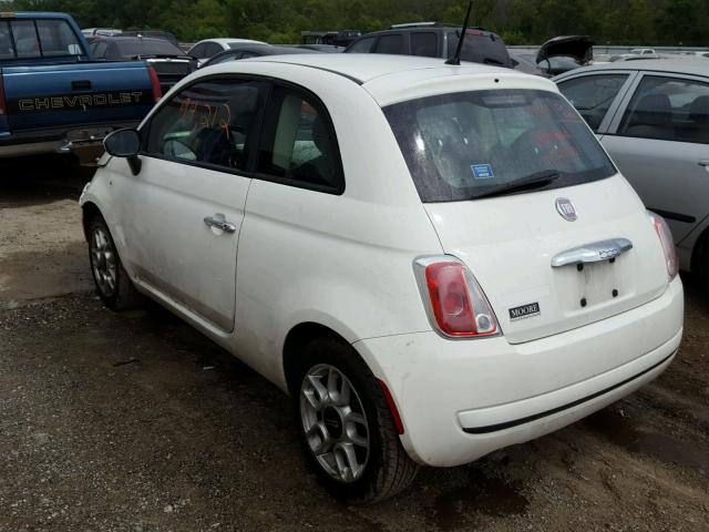 3C3CFFAR7CT124791 - 2012 FIAT 500 POP WHITE photo 3