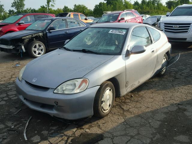 JHMZE13771T001510 - 2001 HONDA INSIGHT SILVER photo 2