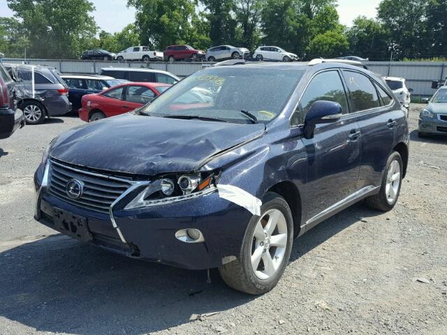 JTJBC1BA4E2458130 - 2014 LEXUS RX 450 BLUE photo 2