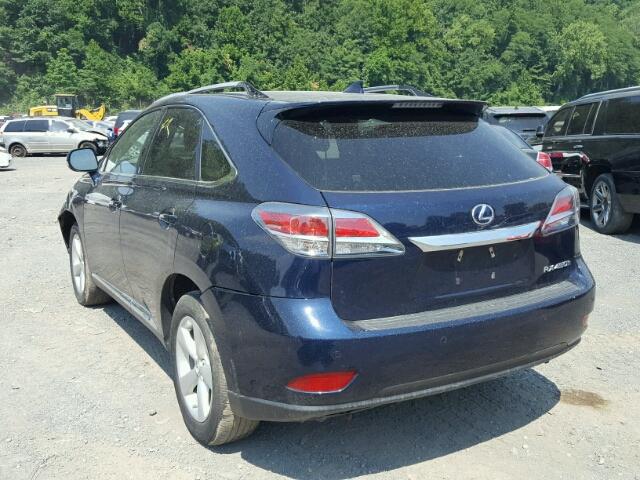 JTJBC1BA4E2458130 - 2014 LEXUS RX 450 BLUE photo 3