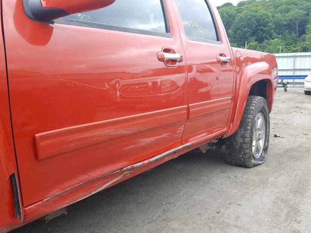 1GCHTDFP6C8129565 - 2012 CHEVROLET COLORADO L ORANGE photo 9