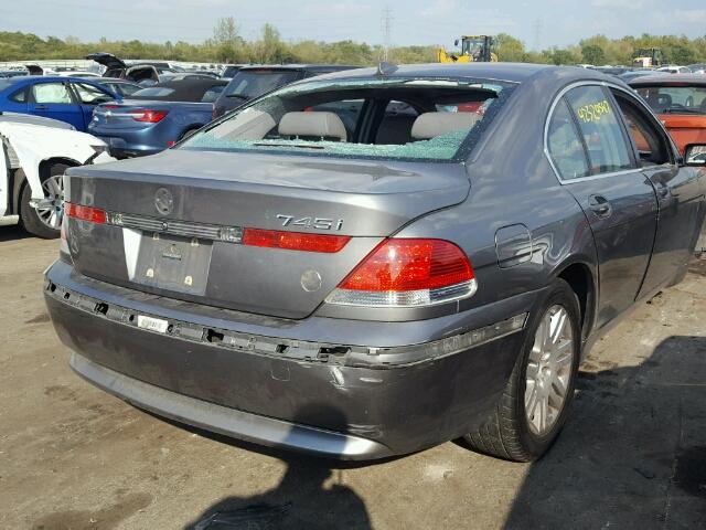 WBAGL63443DP63477 - 2003 BMW 745 I GRAY photo 4