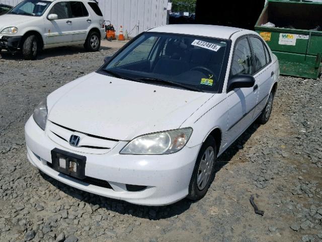 2HGES151X4H512715 - 2004 HONDA CIVIC DX WHITE photo 2