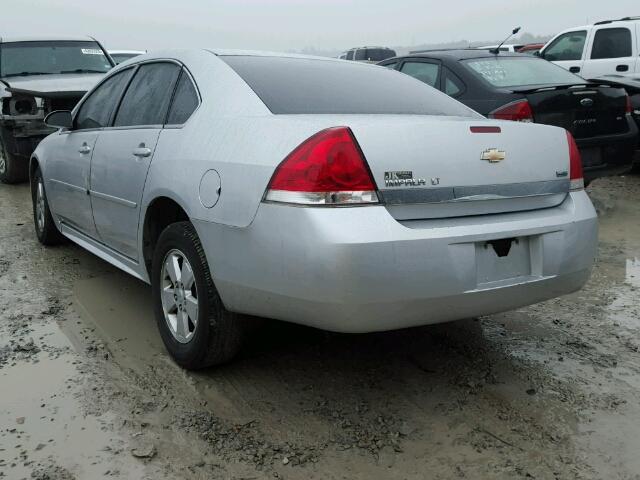 2G1WB5EK3A1177023 - 2010 CHEVROLET IMPALA LT SILVER photo 3