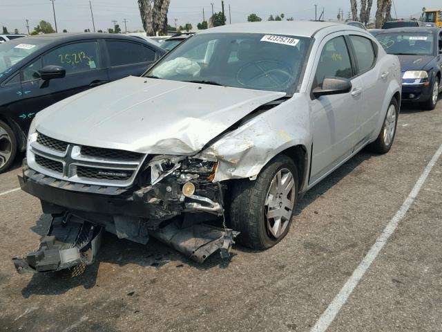 1B3BD4FB4BN563248 - 2011 DODGE AVENGER EX SILVER photo 2