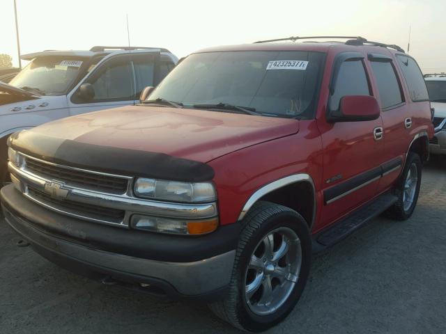 1GNEK13T21J209352 - 2001 CHEVROLET TAHOE K150 RED photo 2