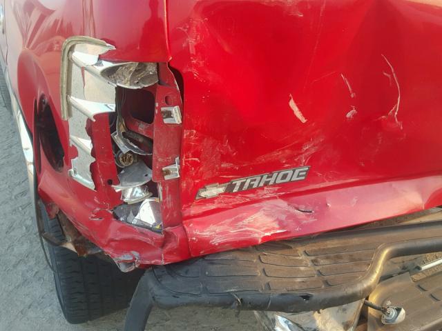 1GNEK13T21J209352 - 2001 CHEVROLET TAHOE K150 RED photo 9