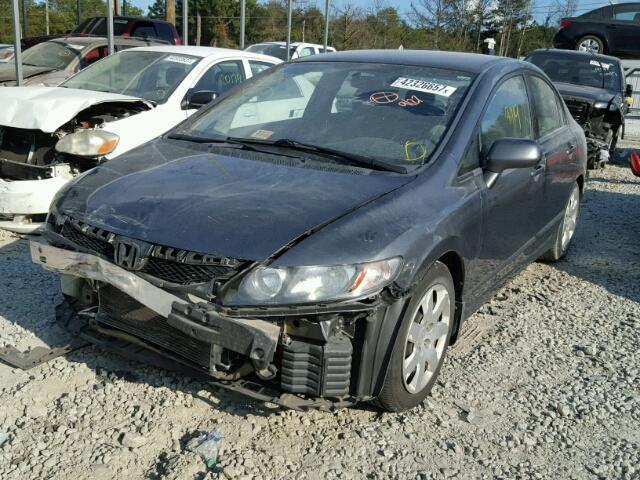 2HGFA1F59BH301348 - 2011 HONDA CIVIC LX GRAY photo 2