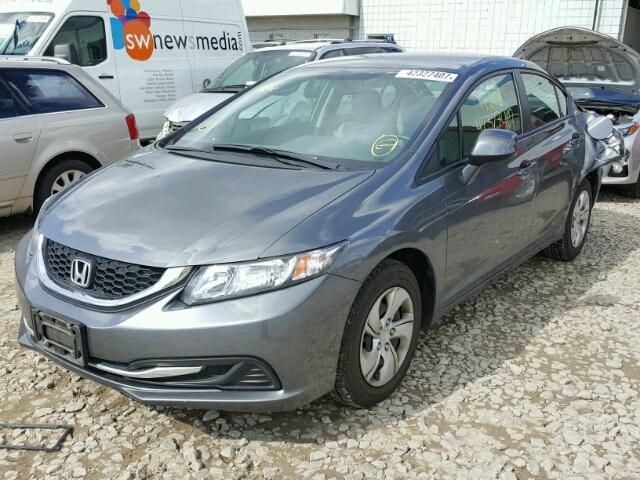 19XFB2F57DE090151 - 2013 HONDA CIVIC GRAY photo 2