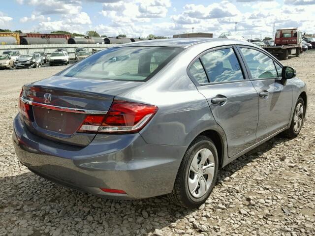 19XFB2F57DE090151 - 2013 HONDA CIVIC GRAY photo 4