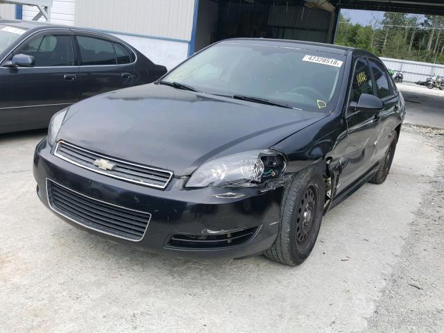 2G1WS57M691280365 - 2009 CHEVROLET IMPALA POL BLACK photo 2