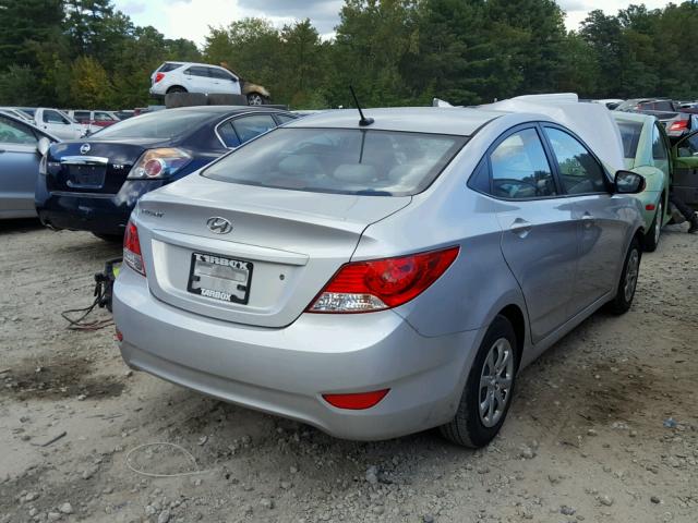 KMHCT4AE6EU774139 - 2014 HYUNDAI ACCENT SILVER photo 4