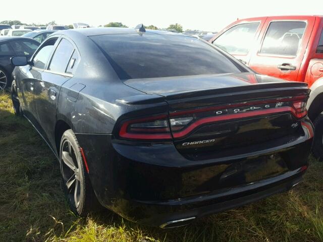 2C3CDXCT1GH185735 - 2016 DODGE CHARGER BLACK photo 3