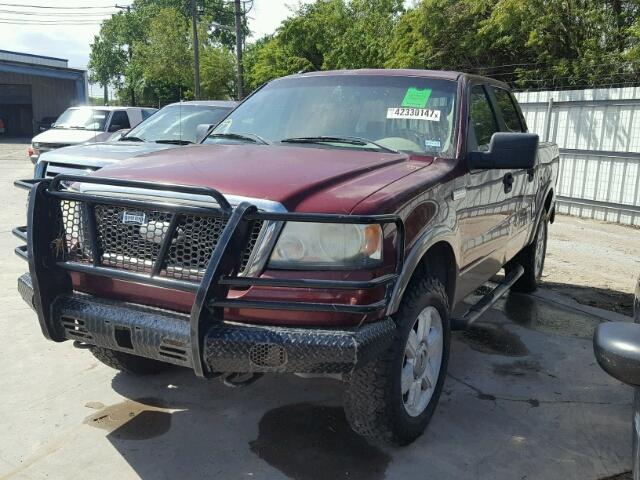 1FTPW14526KB04866 - 2006 FORD F150 SUPER MAROON photo 2