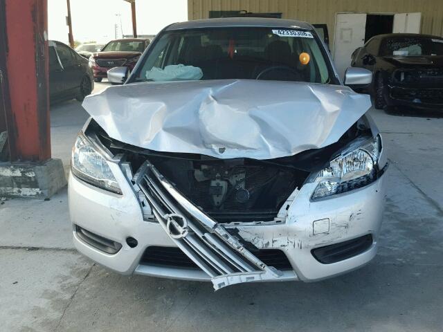 3N1AB7APXEY251207 - 2014 NISSAN SENTRA S/S SILVER photo 9