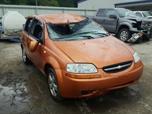 KL1TD66618B035220 - 2008 CHEVROLET AVEO BASE Orange photo 1
