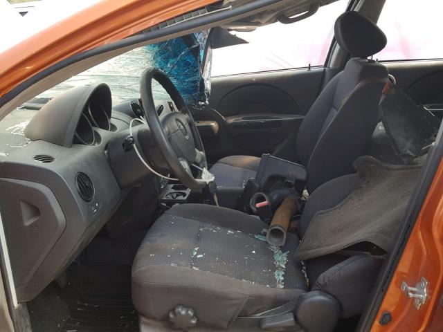 KL1TD66618B035220 - 2008 CHEVROLET AVEO BASE Orange photo 5
