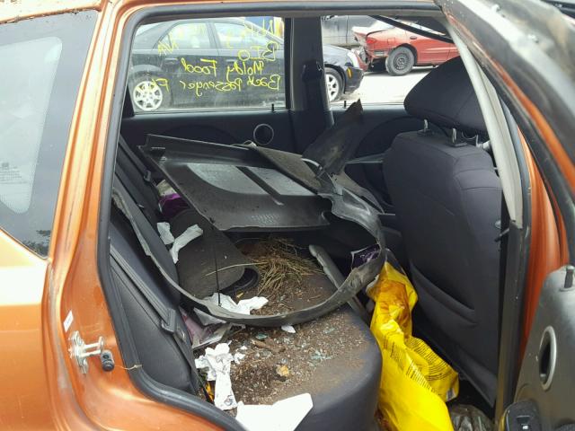 KL1TD66618B035220 - 2008 CHEVROLET AVEO BASE Orange photo 6