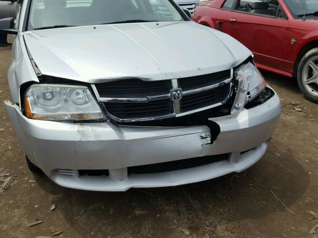 1B3CC1FB5AN222767 - 2010 DODGE AVENGER EX SILVER photo 9