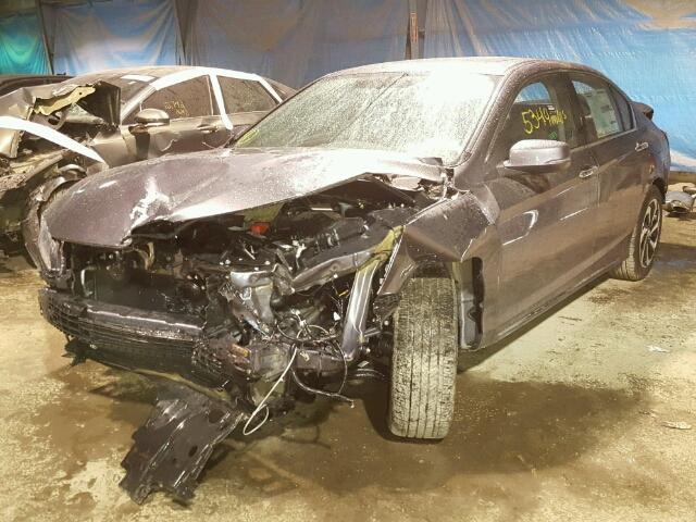 1HGCR3F88HA034955 - 2017 HONDA ACCORD EXL GRAY photo 2