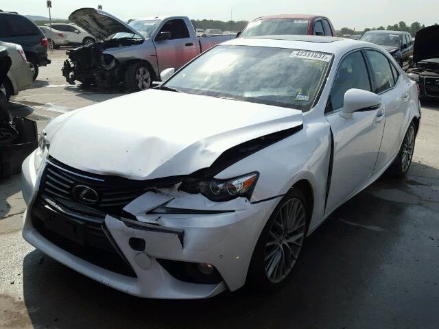 JTHBF1D27E5013216 - 2014 LEXUS IS 250 WHITE photo 2